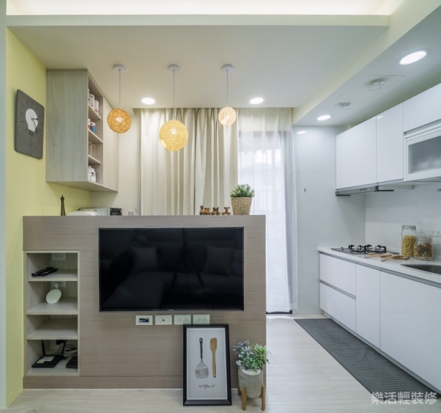 北歐風設計裝潢_電視牆吧檯設計│狸樂聚x樂活輕裝修