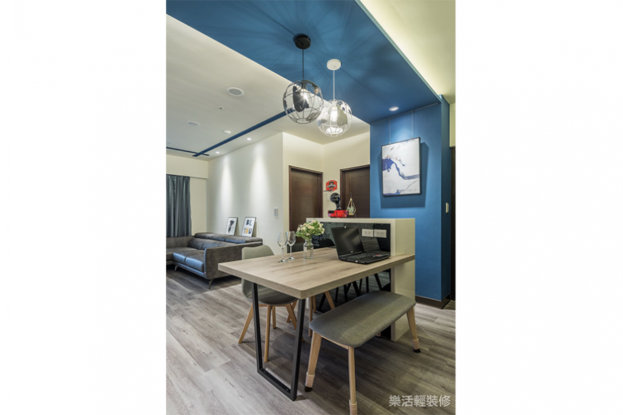 輕奢現代風設計裝潢_客餐廳不做區隔，讓公共空間更通透│狸樂聚x樂活輕裝修