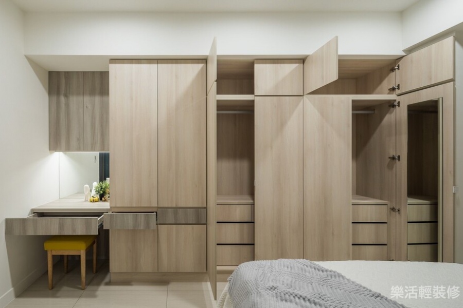 現代簡約風設計裝潢_主臥系統櫃設計│狸樂聚x樂活輕裝修