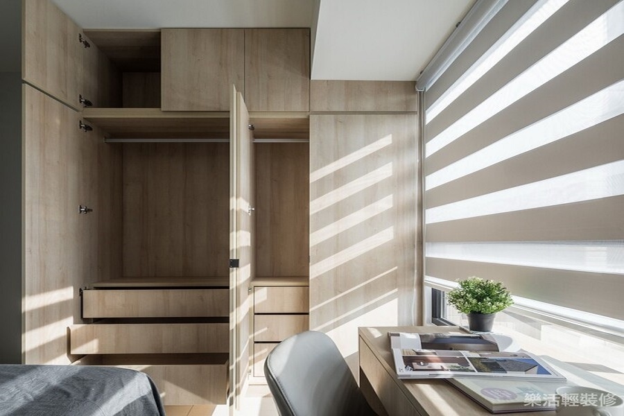 現代簡約風設計裝潢_主臥系統櫃│狸樂聚x樂活輕裝修