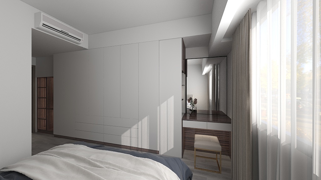 現代北歐風設計裝潢_衣櫃門同樣選擇白色的面材│狸樂聚x樂活輕裝修